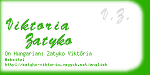 viktoria zatyko business card